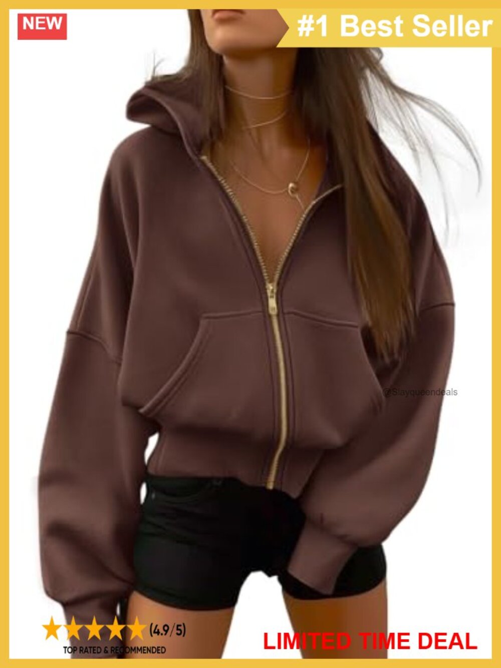 BTFBM Women's Zip Up Fleece Lined Hoodie Long Sleeve Sweatshirt